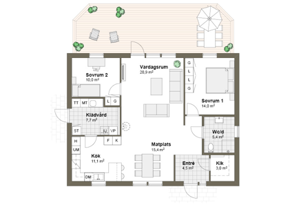 Planlösning Vejby M T